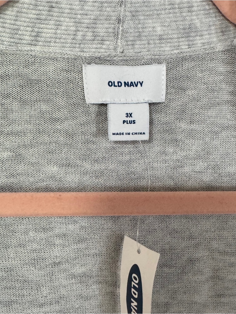 Old Navy plus size Light Heather Gray Open-Front Women's Cardigan - Picture 2 of 3
